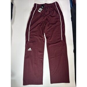 Adidas Women's Small Maroon Burgundy The Go-To Wide Leg Pants NWT HE1667